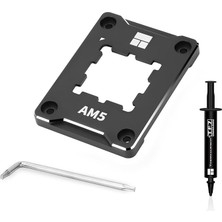 Leaf Shop Asf-Siyah Am5 Cpu Tutucu, Düzeltici Bükülme Önleyici Sabitleme Çerçevesi, Am5 Tam Fit Sabit Işaretsiz Montaj, Am5 Bükülme Önleyici Kontak Çerçevesi, Cpu Soğutucu Standardı