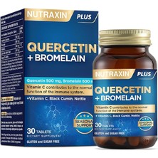 Leaf Shop Quercetin + Bromelain 30 Tablet – C Vitamini, Çörek Otu ve Isırgan Otu Içerikli Bağışıklık Destekleyici Takviye