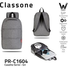 Misda Store PR-C1604 Casetto 15.6 Inç Uyumlu Notebook Çantası, Gri