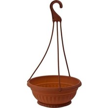 Leaf Shop SY-5745 Kahverengi Askılı Aranjman Saksı Balkon Saksı No 2