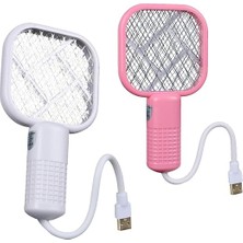 Leaf Shop 1 Adet USB Sinek Öldürücü Mini Raket Uv Mor Işıklı Elektrikli Sivrisinek Öldürücü, Powerbank, Adaptör, Laptop Vb. Güç Alabileceği Her USB Girişte Çalışır