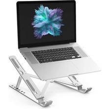 Leaf Shop N29-3-GÜMÜŞ Katlanır Aluminyum Macbook Laptop Bilgisayar Standı
