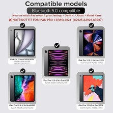 Leaf Shop 12.9"3.4.5.6.nesil M1.m2 2022.2021/ iPad Air 13 (M2, 2024/M3,2025) ile Uyumlu Magic Keybord Folio Klavyeli Kılıfı