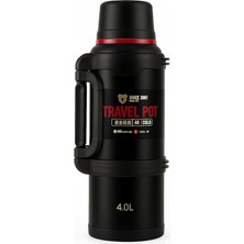 Leaf Shop Litre Paslanmaz Çelik Siyah Seyahat Termosu – 48 Saat Sıcak & Soğuk Tutma, Dayanıklı ve Şık Tasarım