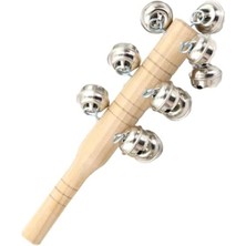 Leaf Shop Orf-Plt-10 Örf Aletleri Ahşap Saplı El Zili Ahşap Çıngırak 1 Adet