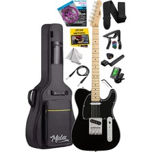 Leaf Shop TLX-50BK Tele Kasa Maple Klavye 2 Single-Coil Manyetik Elektro Gitar
