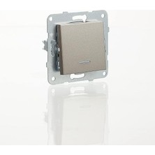 Leaf Shop Novella Antrasit Işik Light Mekanizma+Düğme Kapak Çabuk Bağlanti Çarpma Karşıtı Çocuk Korumalı