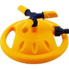 Leaf Shop Tablalı Hareketli Su Tabancası Fıskiyesi 3 Kollu Dönerli Bahçe Çim Sulama Aparatı Plastik DY6013