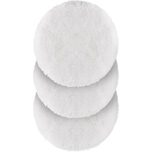 Leaf Shop Yünü 3 Adet Pasta Cila Yünü Kuzu Postu Parlatma Pedi Seti