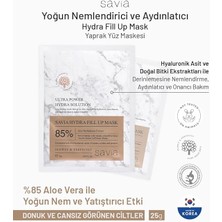 Leaf Shop Yoğun Nemlendirici ve Aydınlatan Yüz Maskesi,%85 Aloe Vera, Hyaluronik Asit ve Centella Içeren Kore Cilt Bakımı, Hydra Fill Up Kağıt Maske – Savia