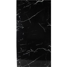 Leaf Shop Siyah Mermer Desenli Kendinden Yapışkanlı Duvar Kağıdı - Banyo & Mutfak Yenileme