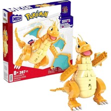 Leaf Shop Çocuklar Için Kinetik Yapı Parçasıyla Hareket Özelliği Bulunan, Birleştirilebilir ve Eklemleri Bükülebilir Büyük Ölçekli Mega Pokémon Dragonite Yapı Oyuncakları, HKT25