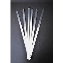 Misda Store Diyarı 6 Adet Profosyonel Paslanmaz Metal Kıyma Şiş (Adana-Urfa-Antep Kebap Şişi)