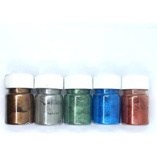 Misda Store Epoksi Reçine Metalik Sedefli Pigment Toz Boya Seti 5 Renk Set Fiyatıdır
