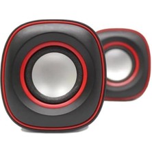 Misda Store D015 Stereo USB Hoparlör Bilgisayar Pc Tablet Notebook Kırmızı