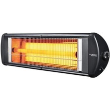 Misda Store Ex 23 Süper Ecoray 2300 Watt Infrared Isıtıcı Duvar Tipi 2300W Kolay Temizlenir Siyah