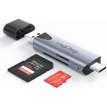 Misda Store Type-C ve USB 2.0 Sd-Microsd Tf Kart Okuyucu