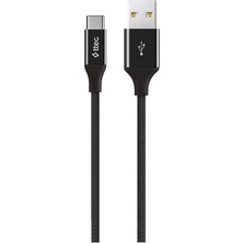 Misda Store Alumicable Type-C 120CM Şarj Kablosu - Siyah (2DK18S)