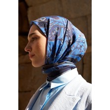 Lacivert Ed Scarf Glaze Mistral Desen Eşarp