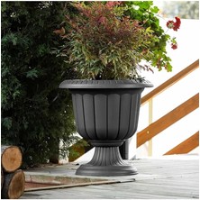 Misda Store Saksı 34,3cm, 9.8 Litre Dış Mekan Saksı Antrasit