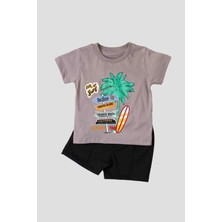 Chicsy Baby Palmiye Bakılı Tişört ve Kapri 2\'li Takım
