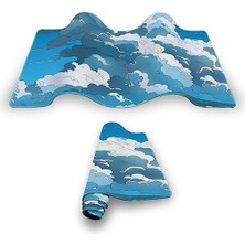Misda Store Gaming Mouse Pad 70X30 Mouse Pad Xl Büyük Oyuncu Mouse Pad Speed Bulut Mousepad (Blue Cloud, 70X30 cm (3mm Kalınlık))
