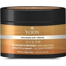 Misda Store Keratin & Hyalüronik Asit Içeren Saç Maskesi, Hasarlı Aşırı Yıpranmış Saçları 360° Yoğun Onarıcı ve Besleyici Saç Bakım Maskesi 250ML