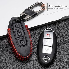 Misda Store Deri Anahtar Kılıfı (Nissan Qashqai, x Trail, Pathfinder ile Uyumlu)