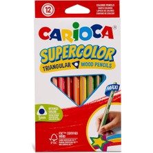 Misda Store Supercolor Maxi Üçgen Kuru Boya Kalemi 12'li