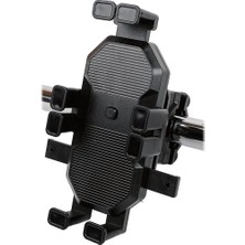 Misda Store NR94 Motor ve Bisiklet Telefon Tutucu Tek El Kullanım Gopro Bağlantılı Damperli Şok Emici Özellikli