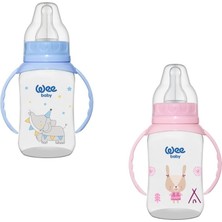 Wee Baby 150 ml 744 Klasik Kulplu PP Biberon Silikon Malzeme ile 6-18 Aylık Bebekler İçin Özel