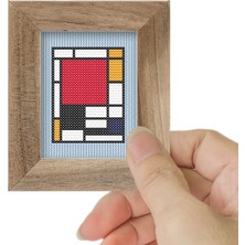 Misda Store Kompozisyon (Composition) Ahşap Çerçeveli Minyatür Etamin Seti