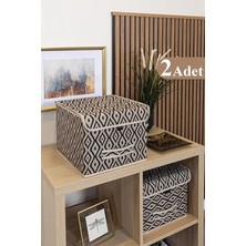 Misda Store Kapısı Bohe Kapaklı Kutu Raf Organizer Düzenleyici Sepet Mini (2 Adet)