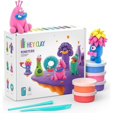 Misda Store Clay Canavarlar - Çocuklar Için Hava ile Kuruyan Kil Seti - 15 Kutu Şekillendirme Aletleri ile Eğlenceli Uygulama Talimatları