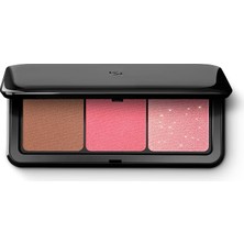Misda Store Milano Multi Finish Trio Blush & Bronzer Palette 03 | Yüz Paleti, 1 Bronzlaştırıcı ve 2 Allık, Mat ve Metalik Kaplama