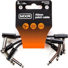 Misda Store Jım Dunlop Şerit Yama Kablosu 3 "| 3"-3 Paket, 1/4-Inç Dik Açı (3PDCPR03)