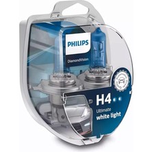 Misda Store H4 Xenon Beyaz Farlar, 5000K, 60/55W, Ampul Takımı