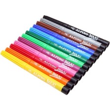 Misda Store Alpino Maxi Keçeli Kalem Jumbo Keçe Uçlu Kalem 12 Renk 12'li