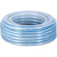 Misda Store Metre Örgülü Şeffaf Bahçe Hortumu Dayanıklı 3 Katlı Sağlam Su Sulama Yıkama Hortum 12.5 mm 1/2"
