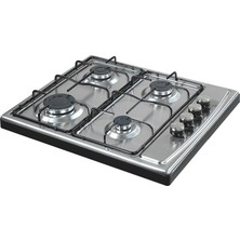 Kumtel Ko-410 İnox Setüstü Ocak LPG 4 Gözü Gazlı Modern Tasarım ve Kolay Temizlik