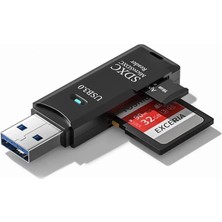 Misda Store Wlue 2'si 1 Arada USB 3.0 Micro Sd/tf Kart Okuyucu, Veri Aktarım Adaptörü