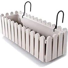 Misda Store SO-İB02 Beyaz Askılı Balkon Saksı Takım 9 Lt No 2 00649