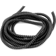 Misda Store Kablo Kordon Koruyucu Spiral Sarma Kılıf Koruma Black Pearl
