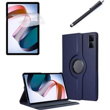 Misda Store Redmi Pad Se 11INÇ ile Uyumlu Kılıf Dönen Tablet Kilifi Ekran Koruyucu+Kalem Lacivert