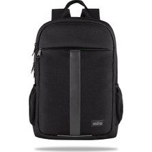 Misda Store 15.6 Inch Mila Serisi W600 - Macbook,mac Air Uyumlu Reflektörlü - Laptop Sırt Çantası - Siyah