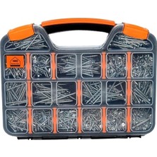 Misda Store 1231 Parça 16 Çeşit Vida Seti, Bits Matkap Ucu- Büyük Sunta Vidası Seti-Vida Organizer Çantası