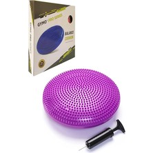 Misda Store Pompalı Denge Yastığı Balance Disk Denge Pedi 33CM Mor