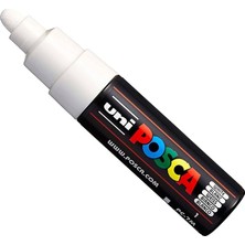 Misda Store Uni Pc-7m Marker Sanat Kalemi Büyük Top Ucu, 5-5,5 mm - Beyaz