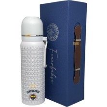 Misda Store 650ML Lisanslı Çift Katlı Paslanmaz Çelik Termos 8 Saat Sıcak Soğuk Hediye Kutulu Beyaz