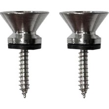 Misda Store Pm1-2x Silver Metal Kaliteli Gitar Askı Pimi Omuz Askısı Takmak Için Vida Pim (2 Adet)